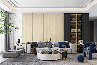新乡轻奢风格-客厅