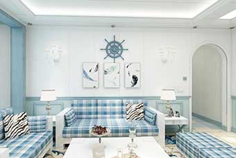 新乡地中海风格-客厅