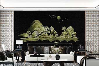 新乡森佰汇航空纤维墙咔(湖光山色)